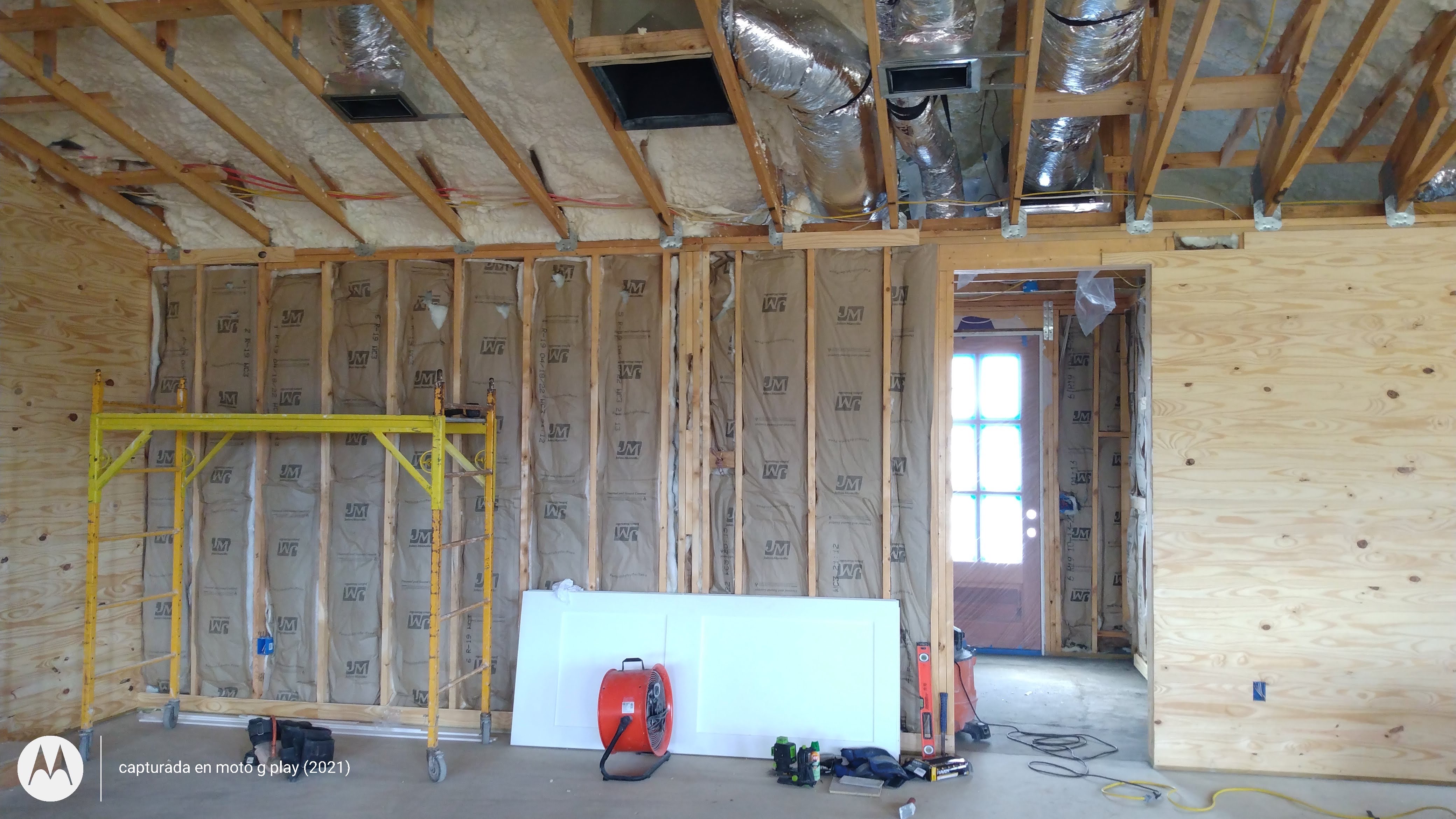 Wood ceiling installation - Before